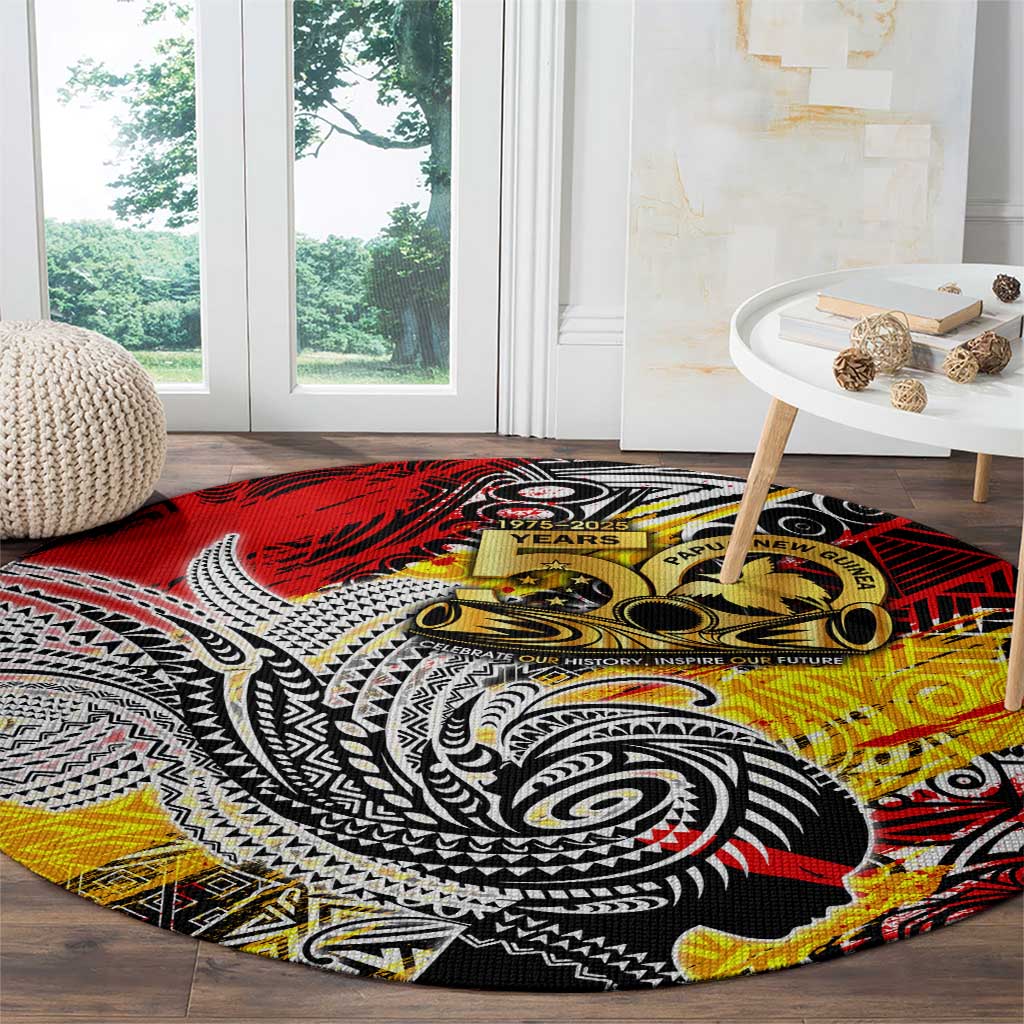 Papua New Guinea 50th Independence Day Round Carpet Celebrate Our History, Inspire Our Future