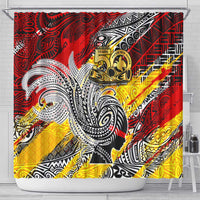 Papua New Guinea 50th Independence Day Shower Curtain Celebrate Our History, Inspire Our Future