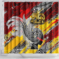 Papua New Guinea 50th Independence Day Shower Curtain Celebrate Our History, Inspire Our Future