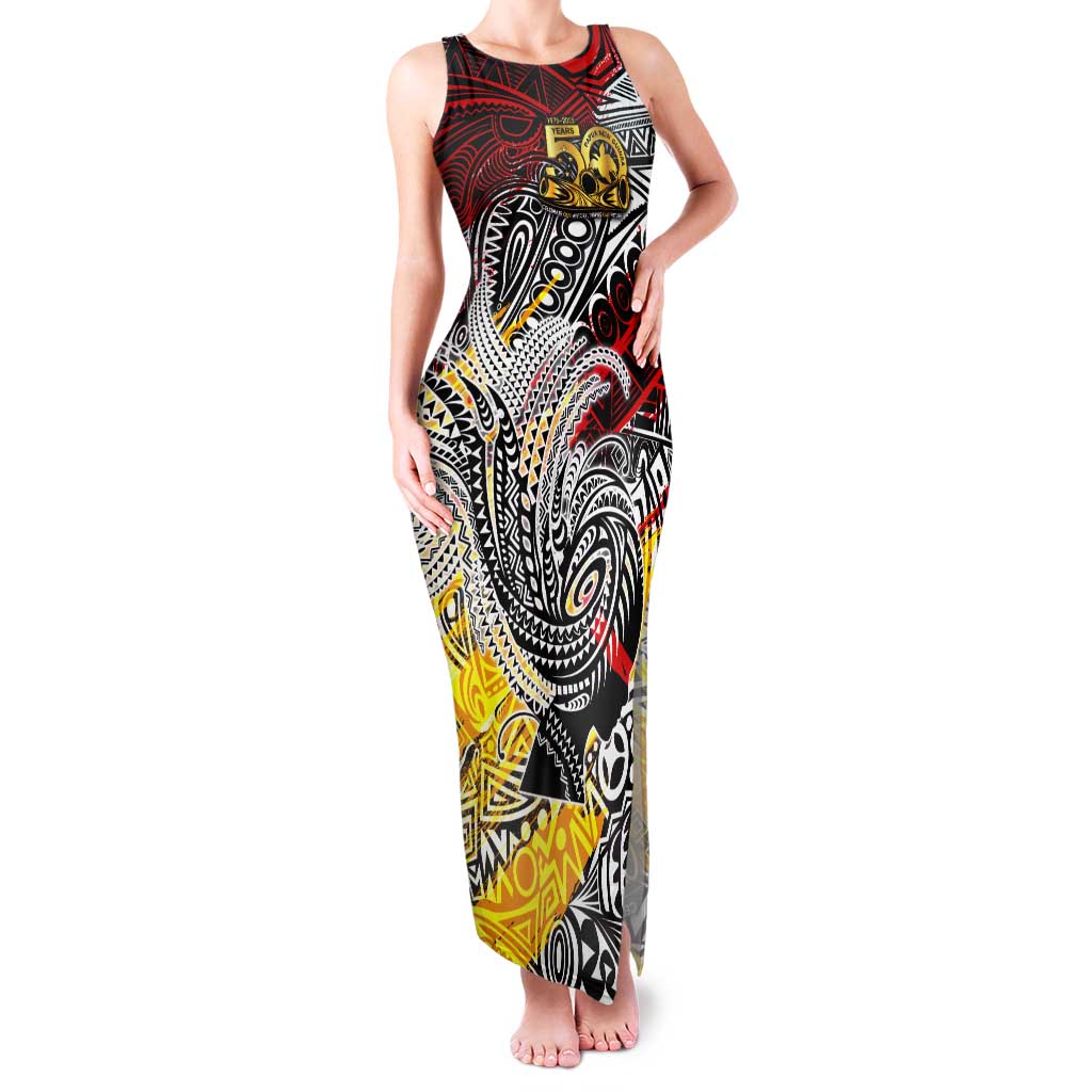Papua New Guinea 50th Independence Day Tank Maxi Dress Celebrate Our History, Inspire Our Future