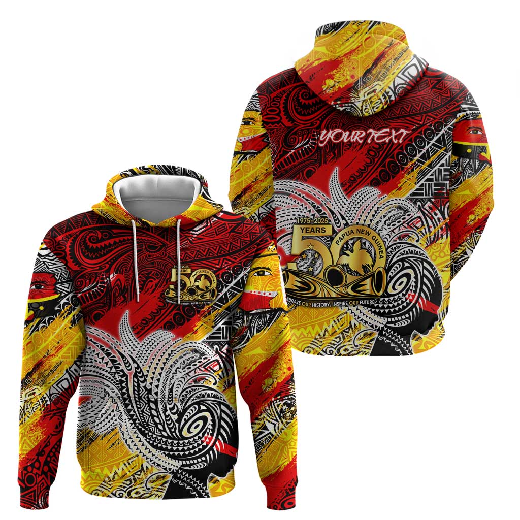Papua New Guinea 50th Independence Day Zip Hoodie Celebrate Our History, Inspire Our Future