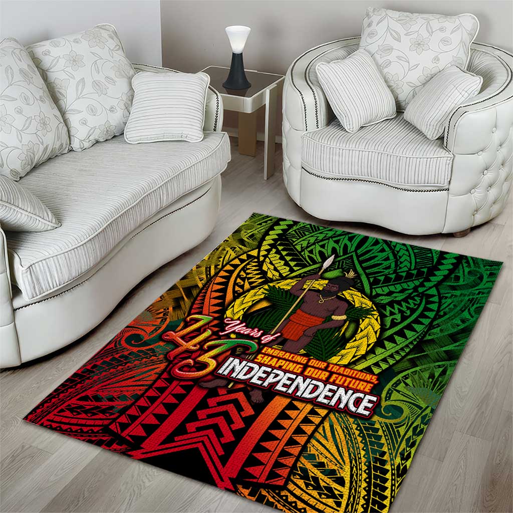 Vanuatu 45th Independence Anniversary Area Rug Embracing Our Traditions Shaping Our Future
