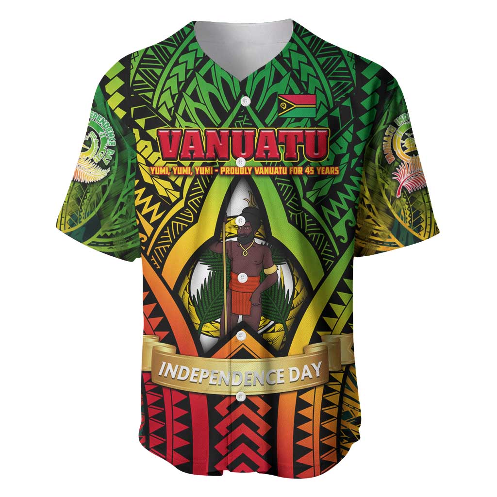 Vanuatu 45th Independence Anniversary Baseball Jersey Embracing Our Traditions Shaping Our Future