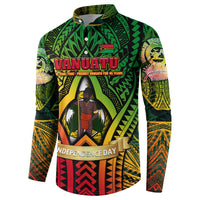 Vanuatu 45th Independence Anniversary Button Sweatshirt Embracing Our Traditions Shaping Our Future