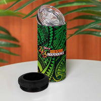 Vanuatu 45th Independence Anniversary 4 in 1 Can Cooler Tumbler Embracing Our Traditions Shaping Our Future