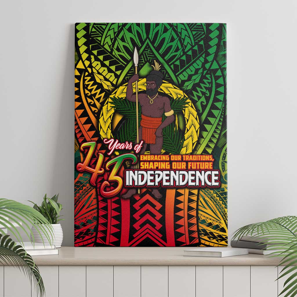 Vanuatu 45th Independence Anniversary Canvas Wall Art Embracing Our Traditions Shaping Our Future