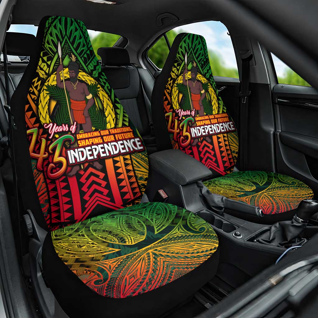Vanuatu 45th Independence Anniversary Car Seat Cover Embracing Our Traditions Shaping Our Future