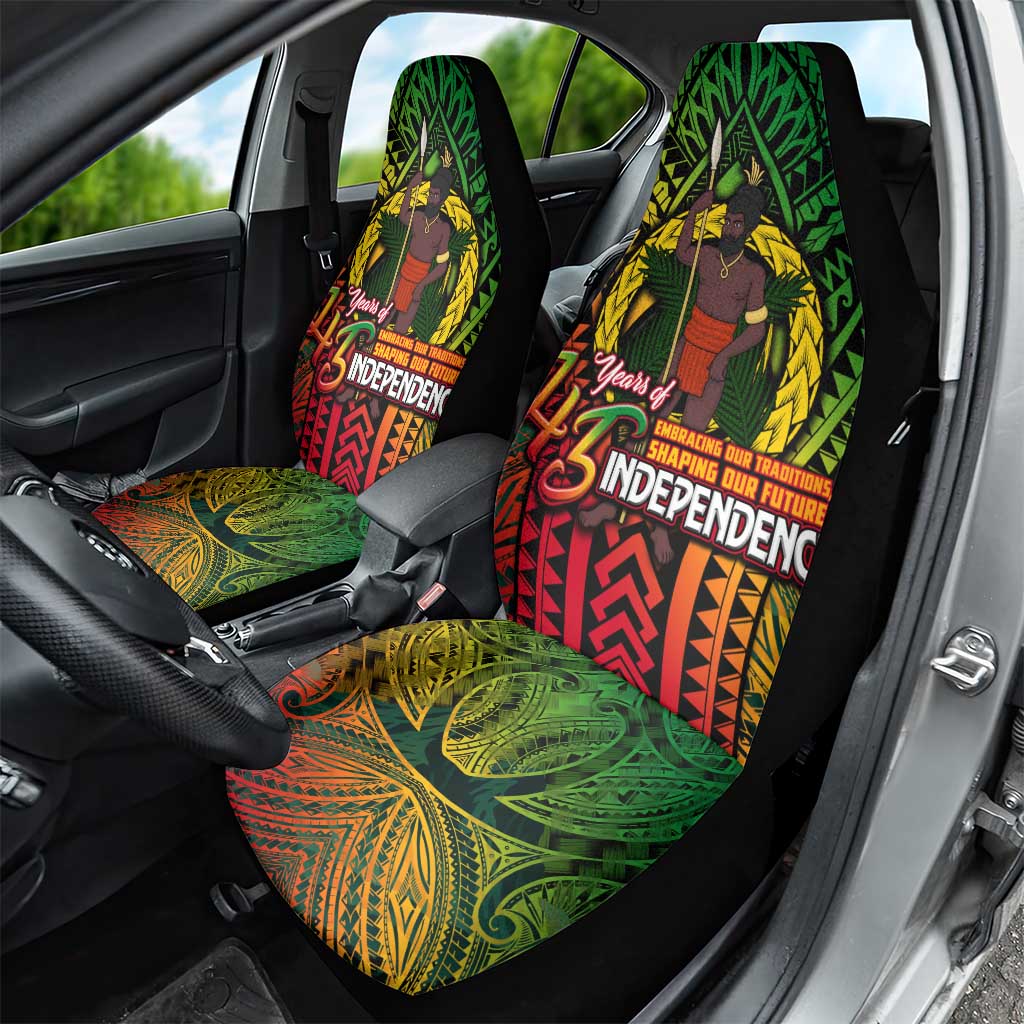 Vanuatu 45th Independence Anniversary Car Seat Cover Embracing Our Traditions Shaping Our Future