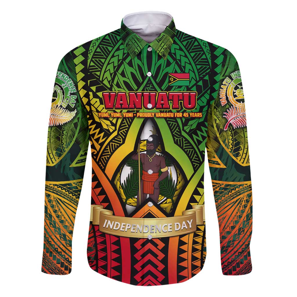 Vanuatu 45th Independence Anniversary Family Matching Off Shoulder Short Dress and Hawaiian Shirt Embracing Our Traditions Shaping Our Future