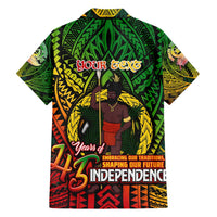 Vanuatu 45th Independence Anniversary Family Matching Puletasi and Hawaiian Shirt Embracing Our Traditions Shaping Our Future