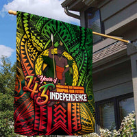 Vanuatu 45th Independence Anniversary Garden Flag Embracing Our Traditions Shaping Our Future