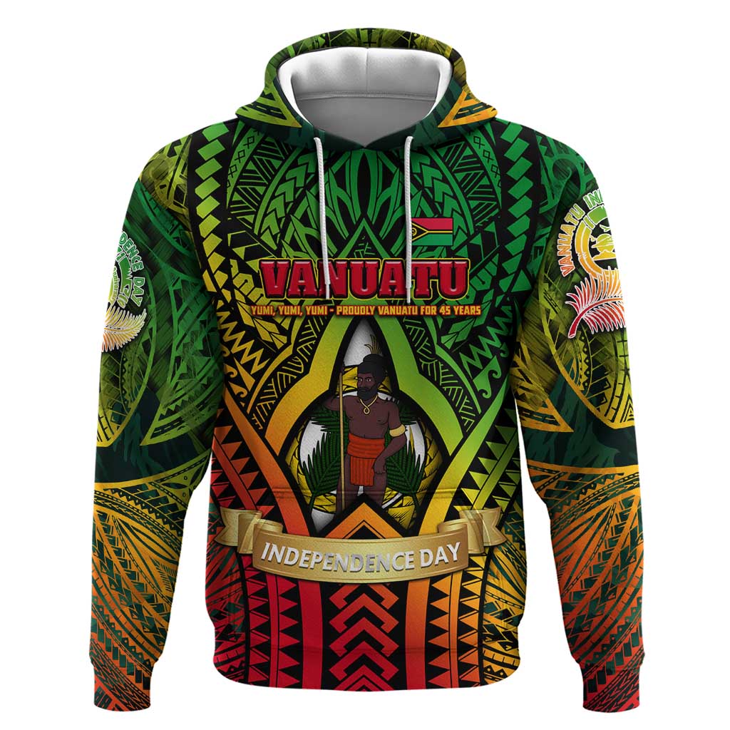 Vanuatu 45th Independence Anniversary Hoodie Embracing Our Traditions Shaping Our Future
