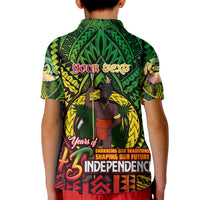 Vanuatu 45th Independence Anniversary Kid Polo Shirt Embracing Our Traditions Shaping Our Future