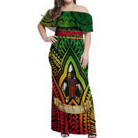 Vanuatu 45th Independence Anniversary Off Shoulder Maxi Dress Embracing Our Traditions Shaping Our Future