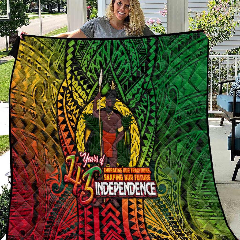 Vanuatu 45th Independence Anniversary Quilt Embracing Our Traditions Shaping Our Future