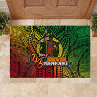 Vanuatu 45th Independence Anniversary Rubber Doormat Embracing Our Traditions Shaping Our Future