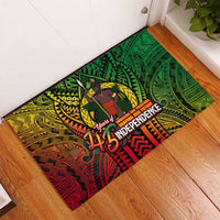 Vanuatu 45th Independence Anniversary Rubber Doormat Embracing Our Traditions Shaping Our Future