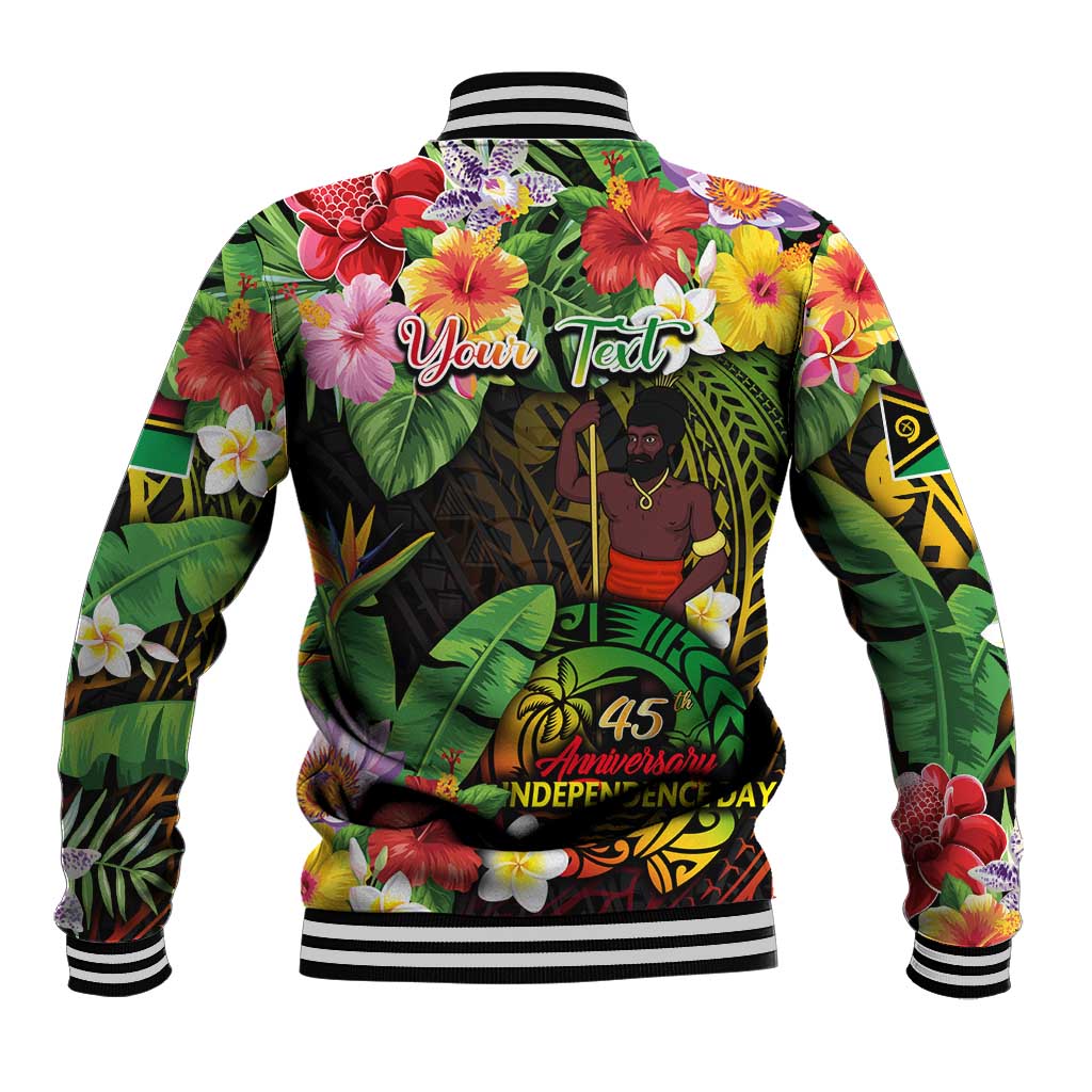 45th Anniversary of Freedom Vanuatu Baseball Jacket Island Pride Cultural Power Pacific Unity