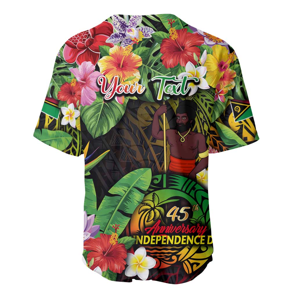 45th Anniversary of Freedom Vanuatu Baseball Jersey Island Pride Cultural Power Pacific Unity