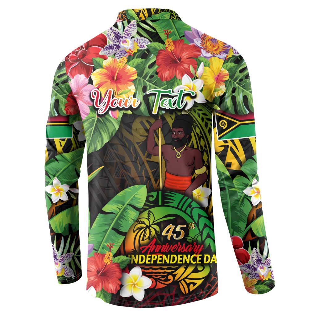 45th Anniversary of Freedom Vanuatu Button Sweatshirt Island Pride Cultural Power Pacific Unity