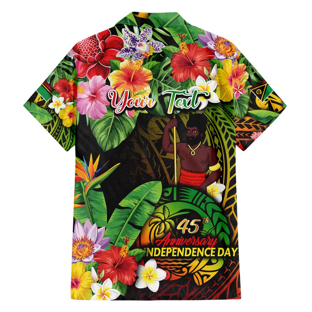 45th Anniversary of Freedom Vanuatu Family Matching Long Sleeve Bodycon Dress and Hawaiian Shirt Island Pride Cultural Power Pacific Unity