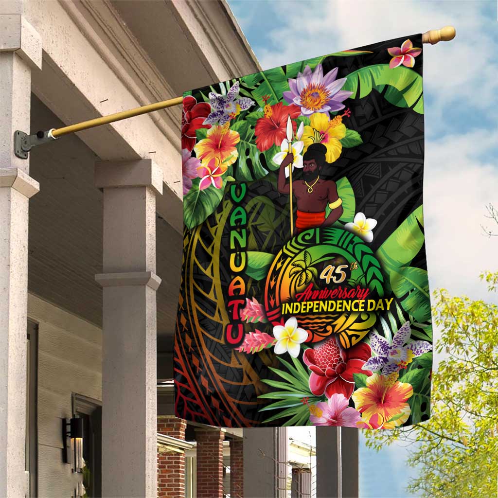 45th Anniversary of Freedom Vanuatu Garden Flag Island Pride Cultural Power Pacific Unity