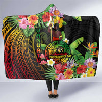 45th Anniversary of Freedom Vanuatu Hooded Blanket Island Pride Cultural Power Pacific Unity