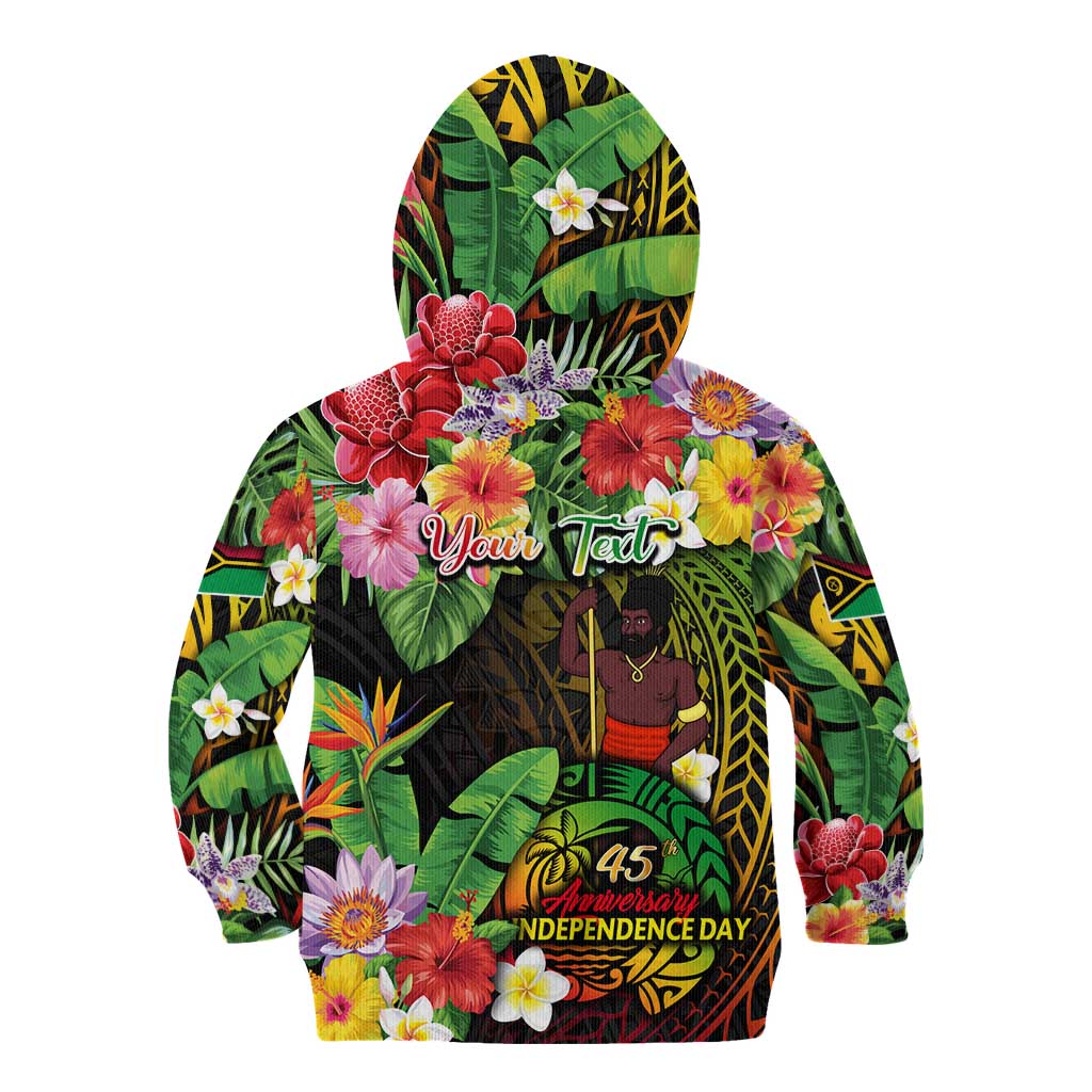 45th Anniversary of Freedom Vanuatu Kid Hoodie Island Pride Cultural Power Pacific Unity