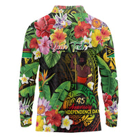45th Anniversary of Freedom Vanuatu Long Sleeve Polo Shirt Island Pride Cultural Power Pacific Unity