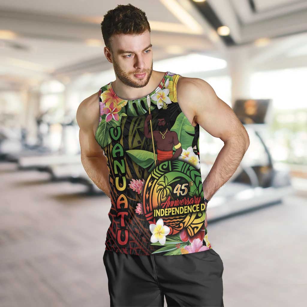 45th Anniversary of Freedom Vanuatu Men Tank Top Island Pride Cultural Power Pacific Unity