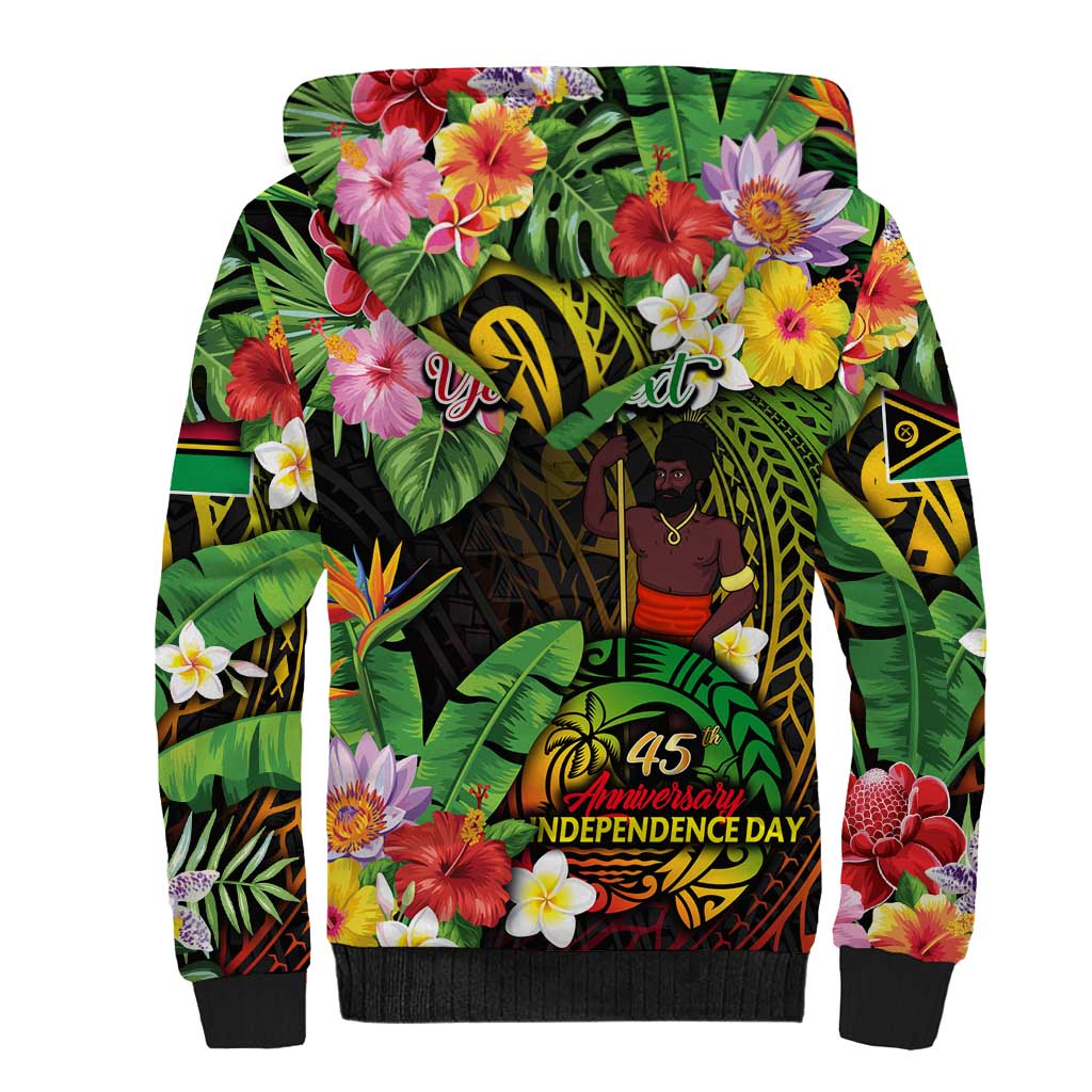 45th Anniversary of Freedom Vanuatu Sherpa Hoodie Island Pride Cultural Power Pacific Unity