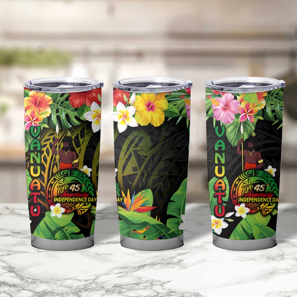 45th Anniversary of Freedom Vanuatu Tumbler Cup Island Pride Cultural Power Pacific Unity