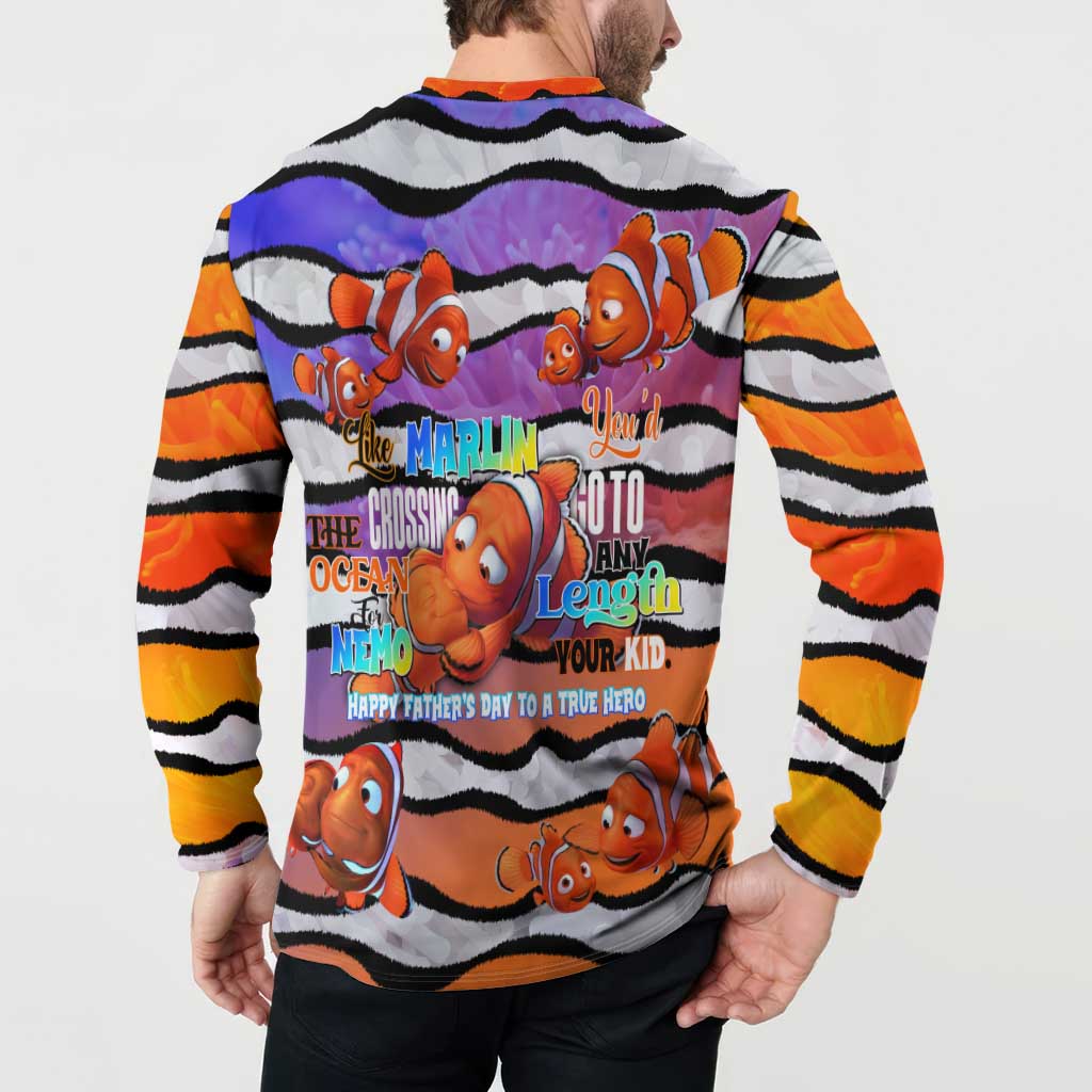 The Ocean Best Dad Button Sweatshirt Like Marlin Happy Fathers Day To a True Hero - Polynesian Pride