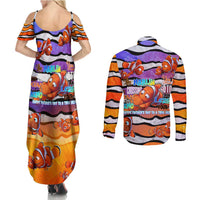 The Ocean Best Dad Couples Matching Summer Maxi Dress and Long Sleeve Button Shirt Like Marlin Happy Fathers Day To a True Hero - Polynesian Pride