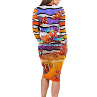 The Ocean Best Dad Family Matching Long Sleeve Bodycon Dress and Hawaiian Shirt Like Marlin Happy Fathers Day To a True Hero - Polynesian Pride