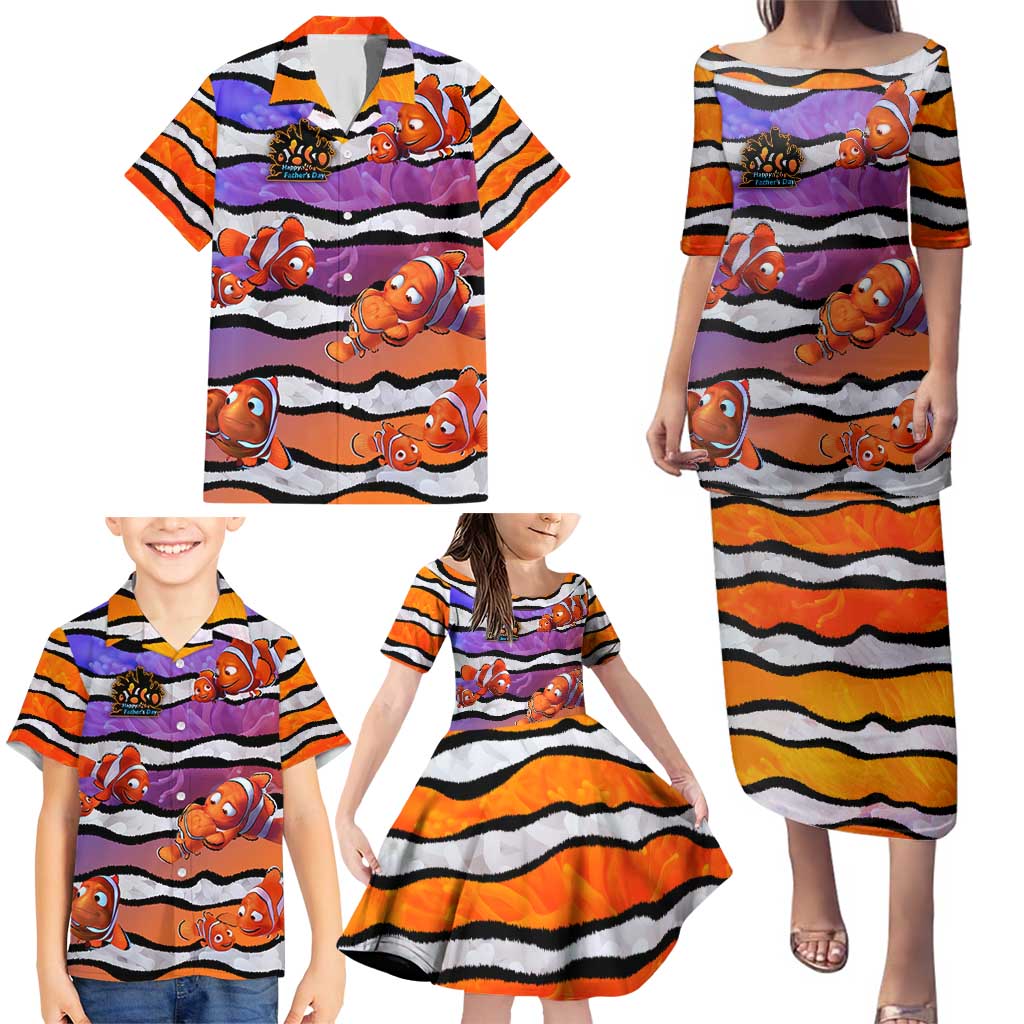 The Ocean Best Dad Family Matching Puletasi and Hawaiian Shirt Like Marlin Happy Fathers Day To a True Hero - Polynesian Pride