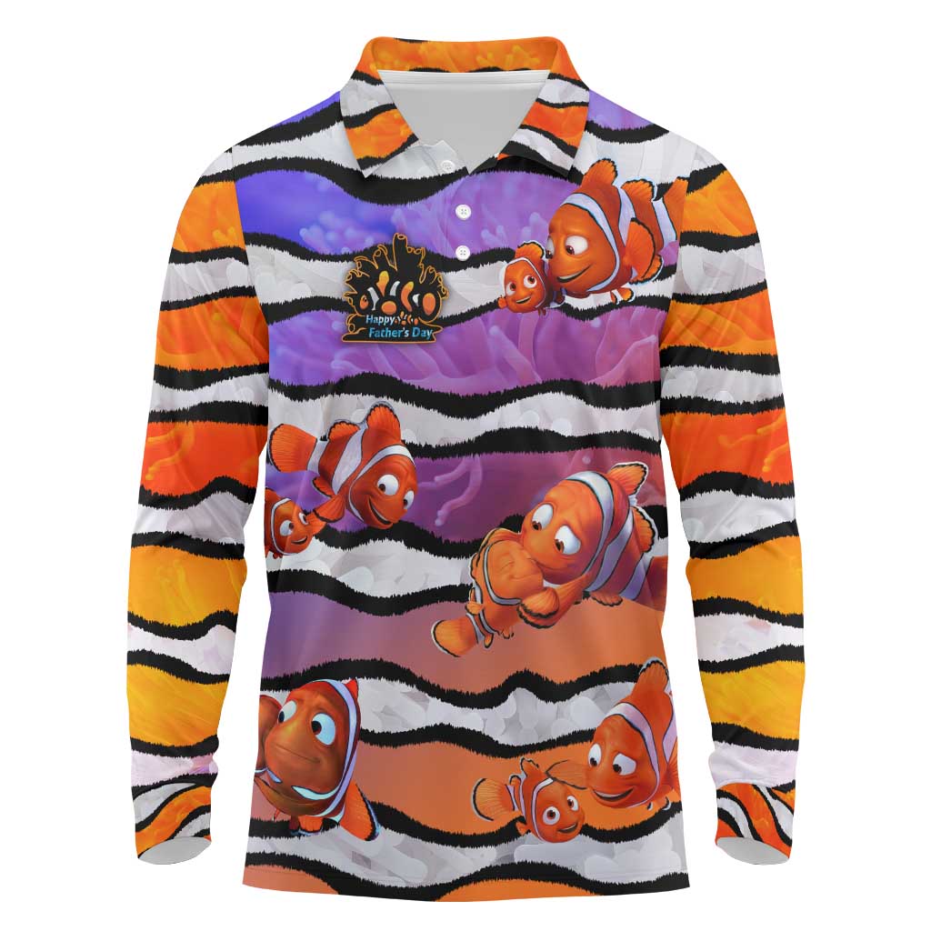 The Ocean Best Dad Long Sleeve Polo Shirt Like Marlin Happy Fathers Day To a True Hero - Polynesian Pride