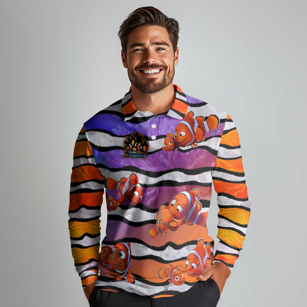 The Ocean Best Dad Long Sleeve Polo Shirt Like Marlin Happy Fathers Day To a True Hero - Polynesian Pride