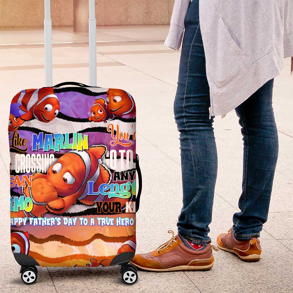 The Ocean Best Dad Luggage Cover Like Marlin Happy Fathers Day To a True Hero - Polynesian Pride