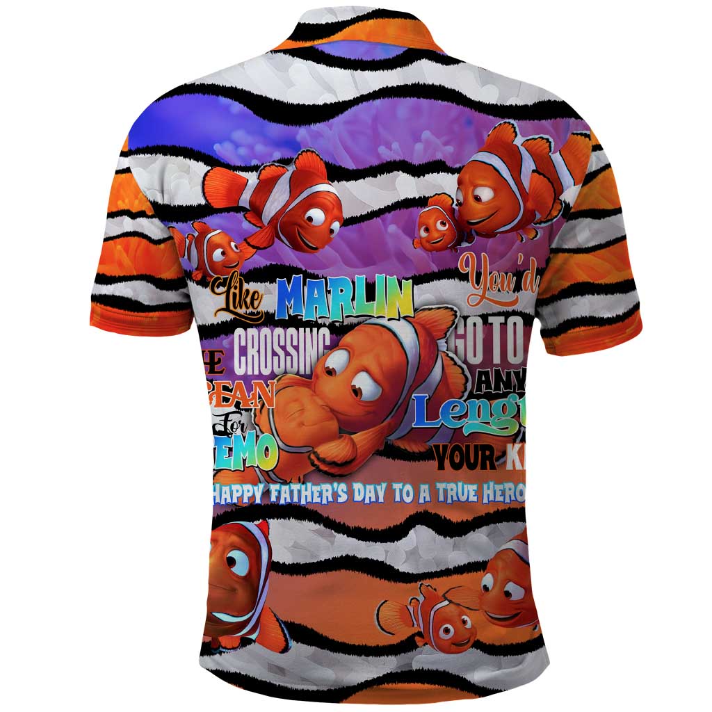 The Ocean Best Dad Polo Shirt Like Marlin Happy Fathers Day To a True Hero - Polynesian Pride