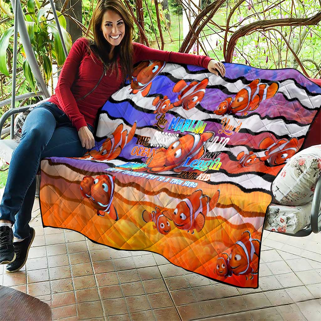 The Ocean Best Dad Quilt Like Marlin Happy Fathers Day To a True Hero - Polynesian Pride