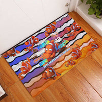 The Ocean Best Dad Rubber Doormat Like Marlin Happy Fathers Day To a True Hero - Polynesian Pride