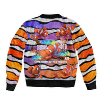 The Ocean Best Dad Sleeve Zip Bomber Jacket Like Marlin Happy Fathers Day To a True Hero - Polynesian Pride