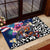 Kiwi New Zealand Rugby Rubber Doormat Kiwis Mascot Tropical Pattern