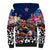 Personalized Kiwi New Zealand Rugby Sherpa Hoodie Kiwis Mascot Tropical Pattern