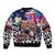 Personalized Kiwi New Zealand Rugby Sleeve Zip Bomber Jacket Kiwis Mascot Tropical Pattern