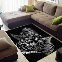 All Black Brothers Rugby Area Rug New Zealand Maori Haka