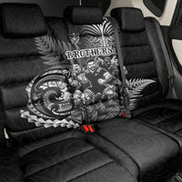 All Black Brothers Rugby Back Car Seat Cover New Zealand Maori Haka