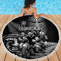 All Black Brothers Rugby Beach Blanket New Zealand Maori Haka