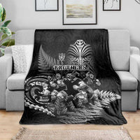 All Black Brothers Rugby Blanket New Zealand Maori Haka